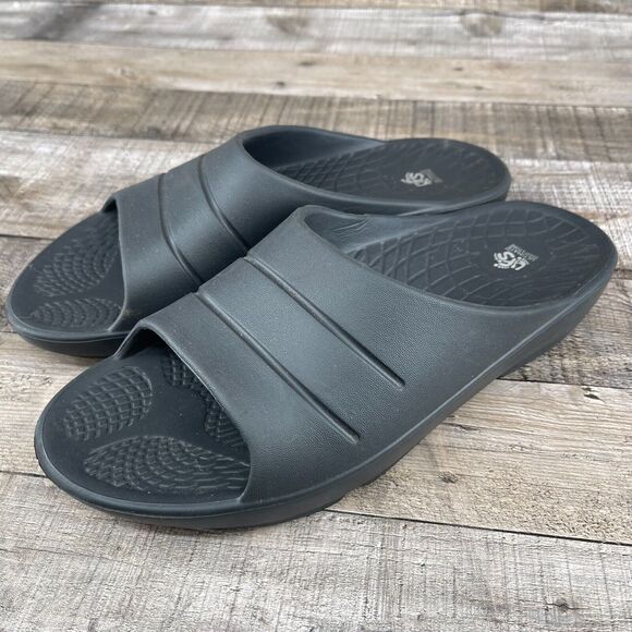 Ultimate Foot Store Slides Slip On Slippers Mens Size 11 Black - Picture 3 of 8